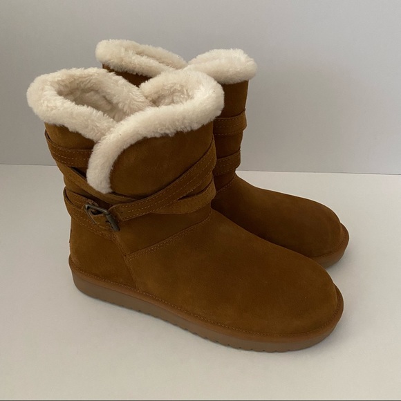 Koolaburra by UGG Delene Short Boots Chestnut - Picture 12 of 15